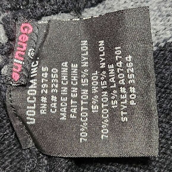 Volcom striped sweater gray black crew neck pullover cotton wool medium - Picture 7 of 8